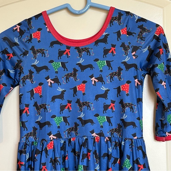 Sz8-10 Charlie’s Project Christmas Print Dress - Picture 2 of 7